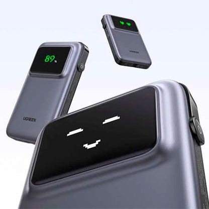 Power Bank Ugreen UNO 30W / Cable USB-C integrado