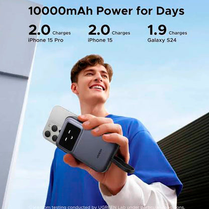 Power Bank Ugreen UNO 30W / Cable USB-C integrado