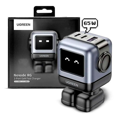Cargador Ugreen UNO Nexode RG 3 puertos Fast Charger 65W