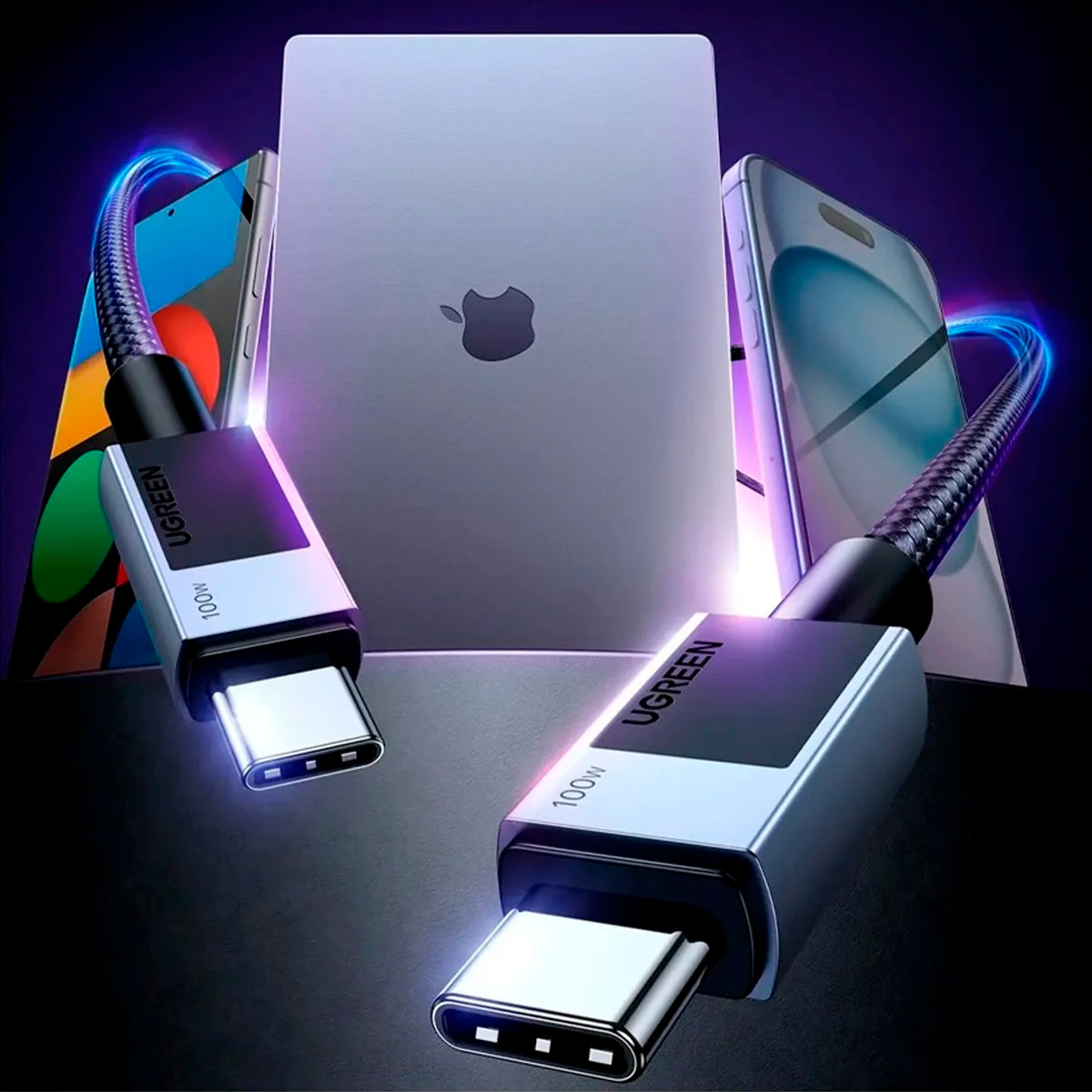 Cable Ugreen USB-C a USB-C PD 100W / 2m