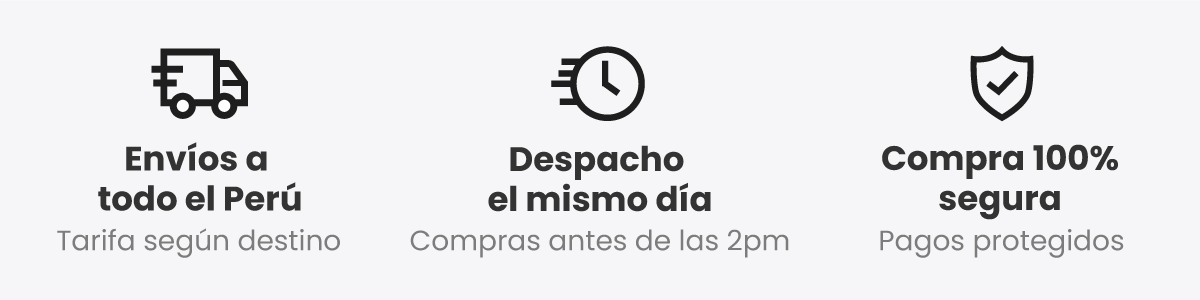 Envíos a todo el Perú, despacho el mismo día y compra 100% segura