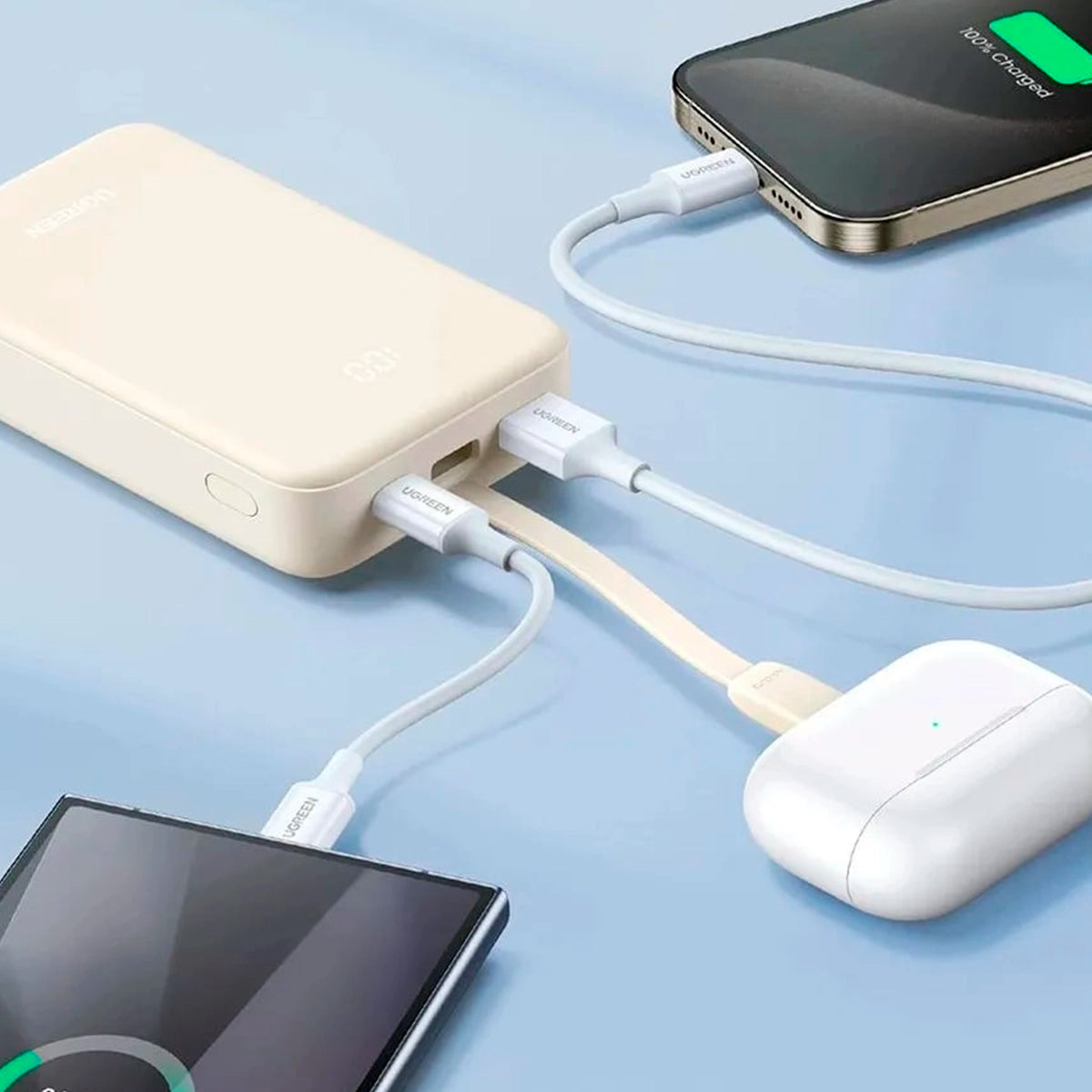 Power Bank Ugreen 30W cable USB-C integrado