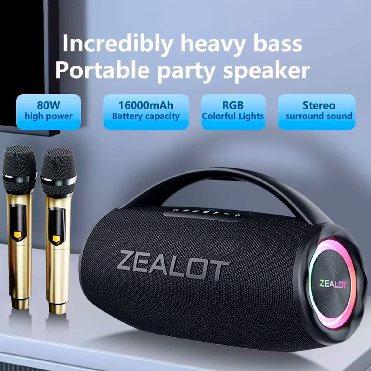 Parlante Zealot S97M + 2mic