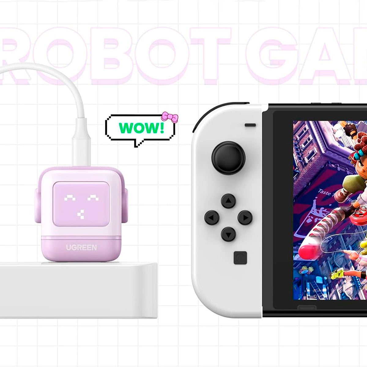 Cargador Ugreen GaN UNO RG Robot 30W / 1 puerto USB-C